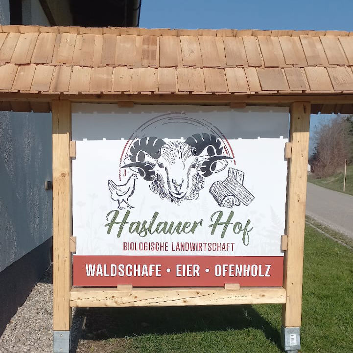 Werbetechnik Schild für Haslauer-Hof