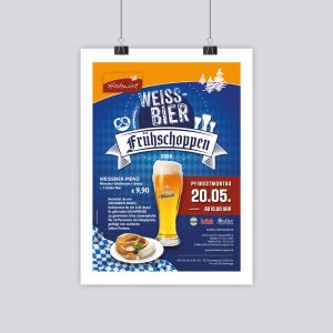 Plakat Höhwirt: Weißbier Frühschoppen