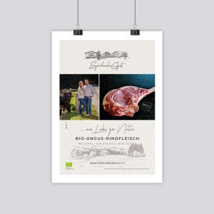 Plakat Spercheneder Gut: Bio-Angus-Rindfleisch